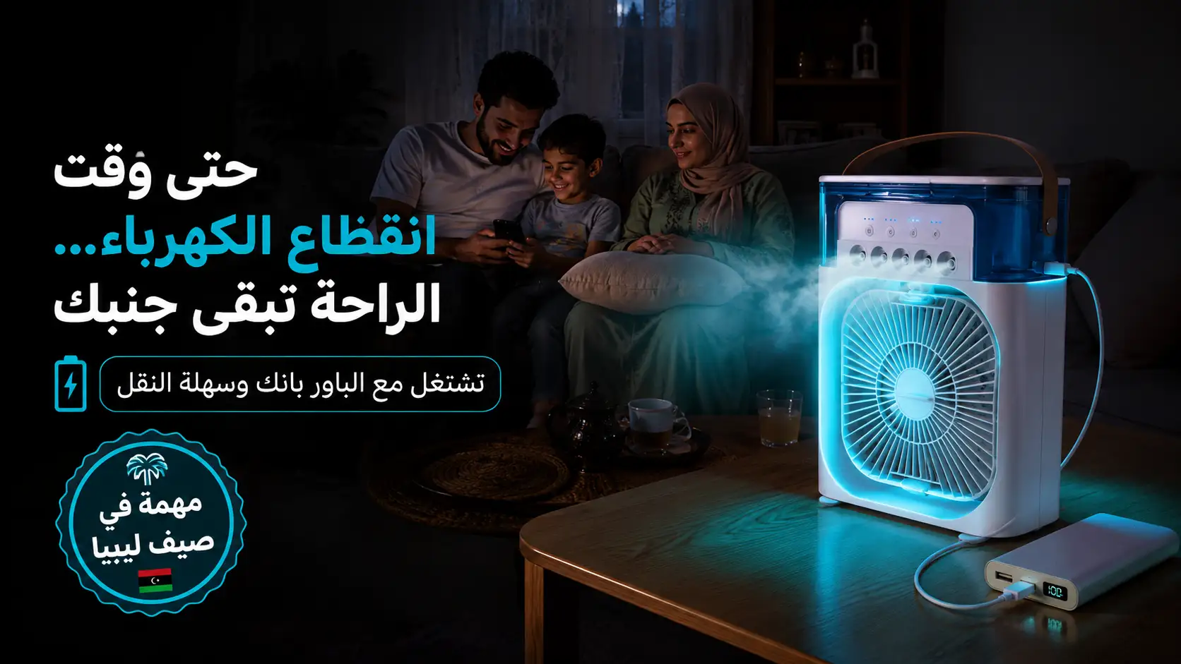 تشغيل Cooliva مع باور بانك
